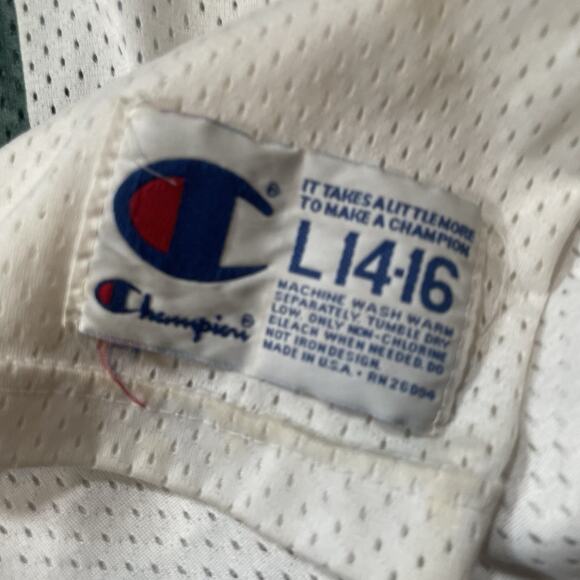 Vintage Champion Brett Favre Jersey Youth L NFL 90s Green Bay Packers USA - Picture 7 of 7